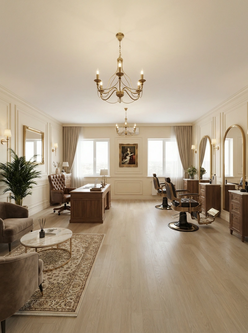 Дизайн интерьера в стиле Классика — Кабинет от нейросети RoomGPT