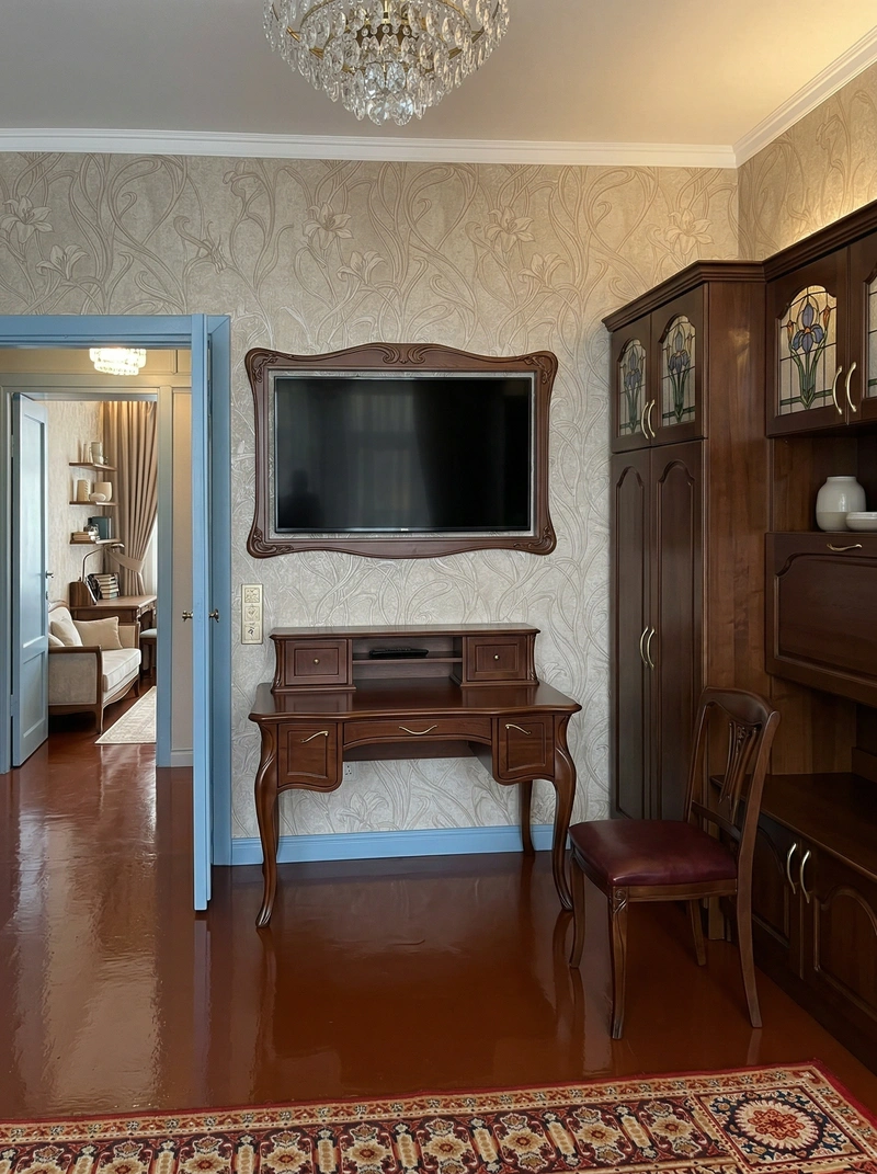 Дизайн интерьера в стиле Классика — Гостиная от нейросети RoomGPT