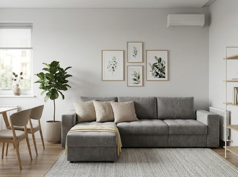 Дизайн гостиной в стиле Сканди — фото интерьера от нейросети RoomGPT