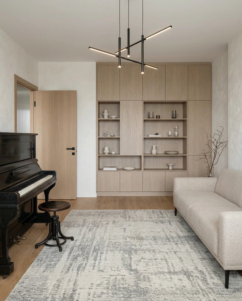 Дизайн интерьера в стиле Минимализм — Гостиная от нейросети RoomGPT