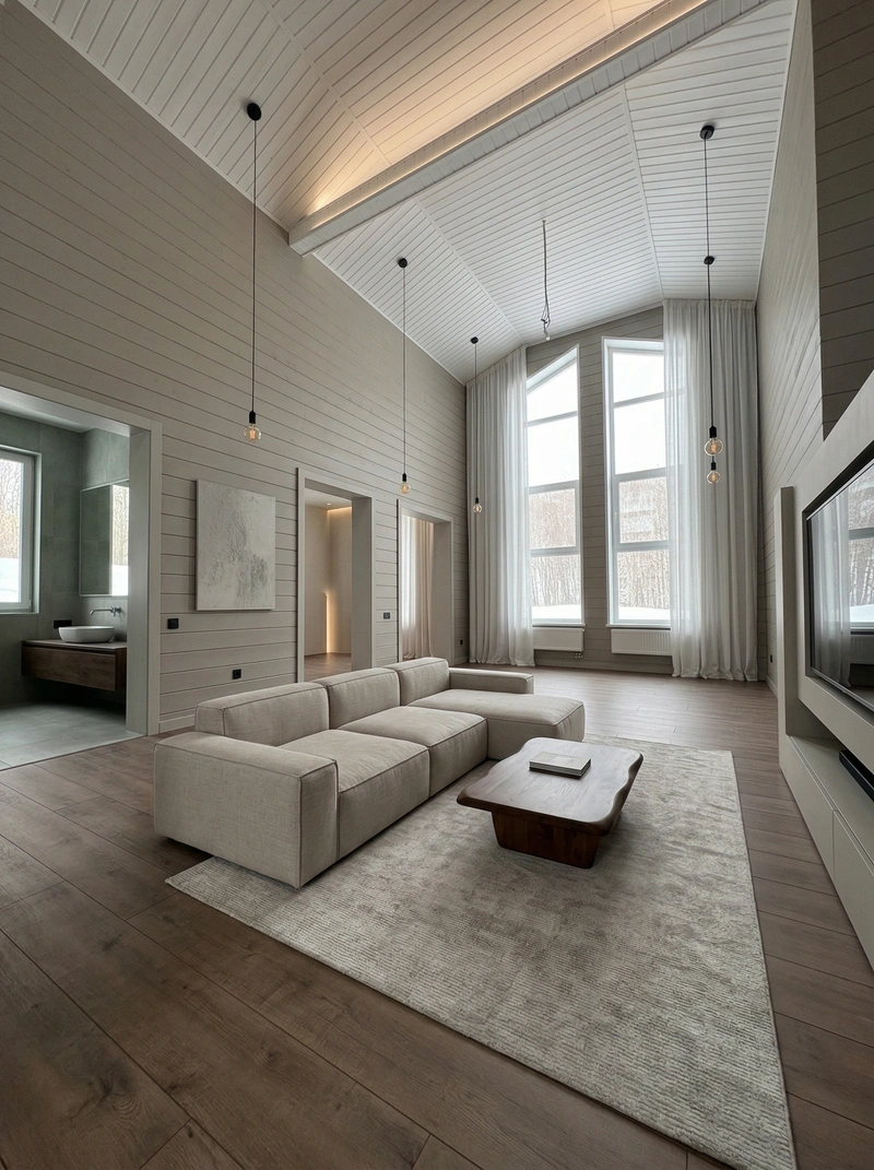 Дизайн гостиной в стиле Минимализм — фото интерьера от нейросети RoomGPT