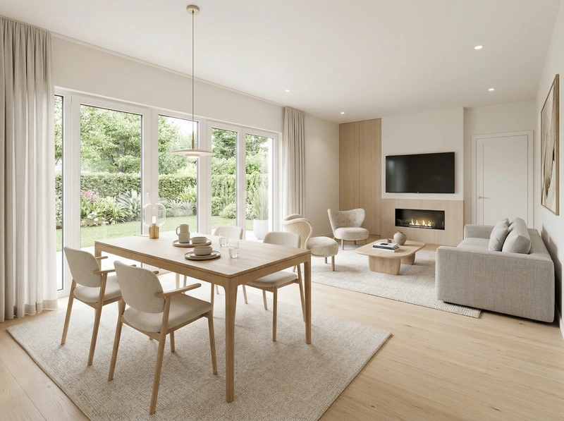 Дизайн интерьера в стиле Сканди — Гостиная от нейросети RoomGPT