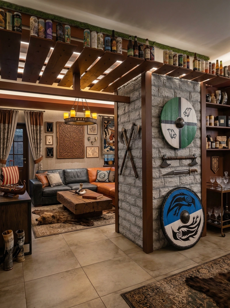 Дизайн интерьера в стиле Эклектика — Гостиная от нейросети RoomGPT