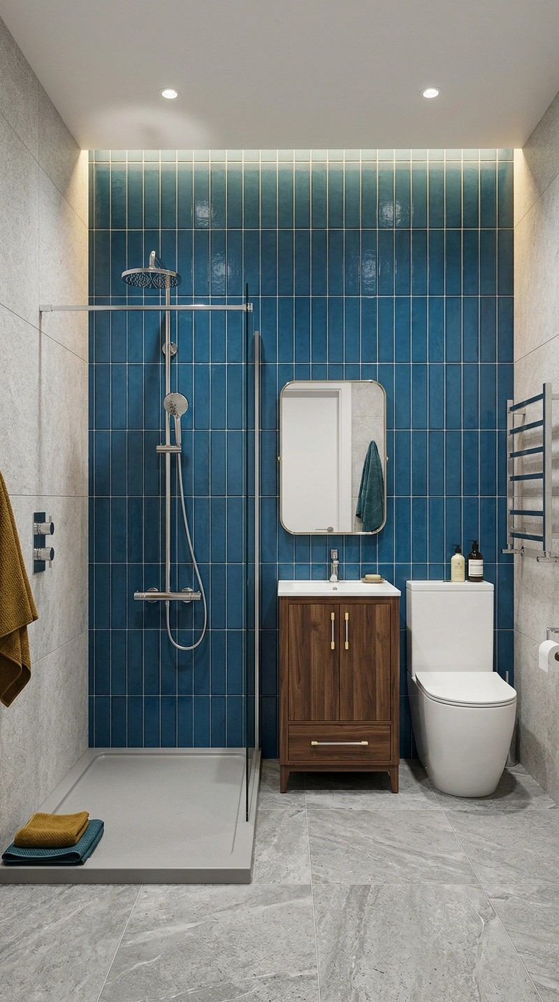 Дизайн ванной в стиле Британский — фото интерьера от нейросети RoomGPT