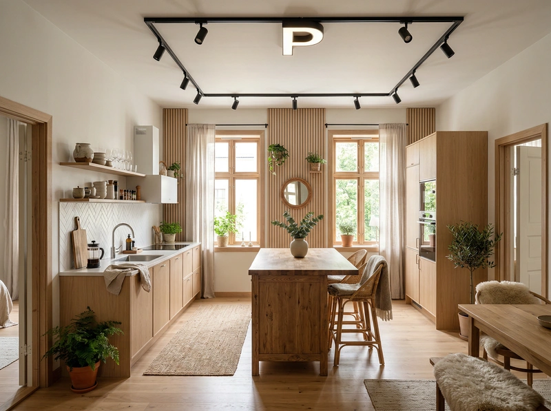 Дизайн интерьера в стиле Хюгге — Кухня от нейросети RoomGPT