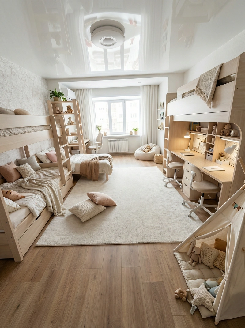 Дизайн интерьера в стиле Хюгге — Детская от нейросети RoomGPT