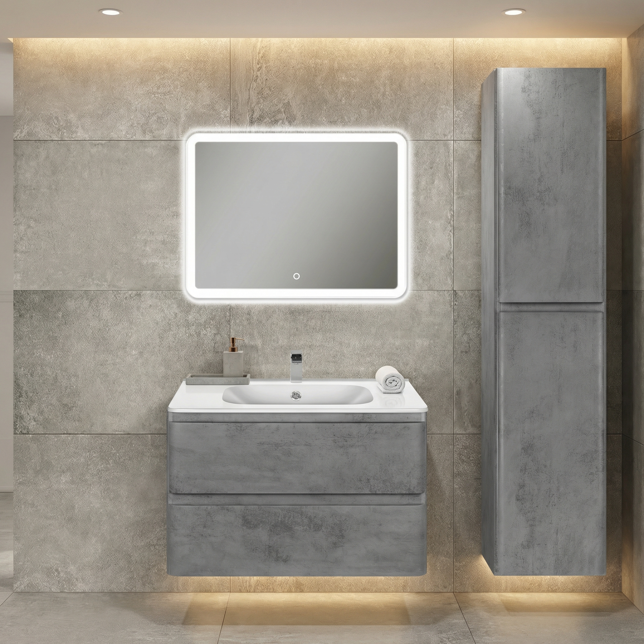 Дизайн ванной в стиле Минимализм — фото интерьера от нейросети RoomGPT