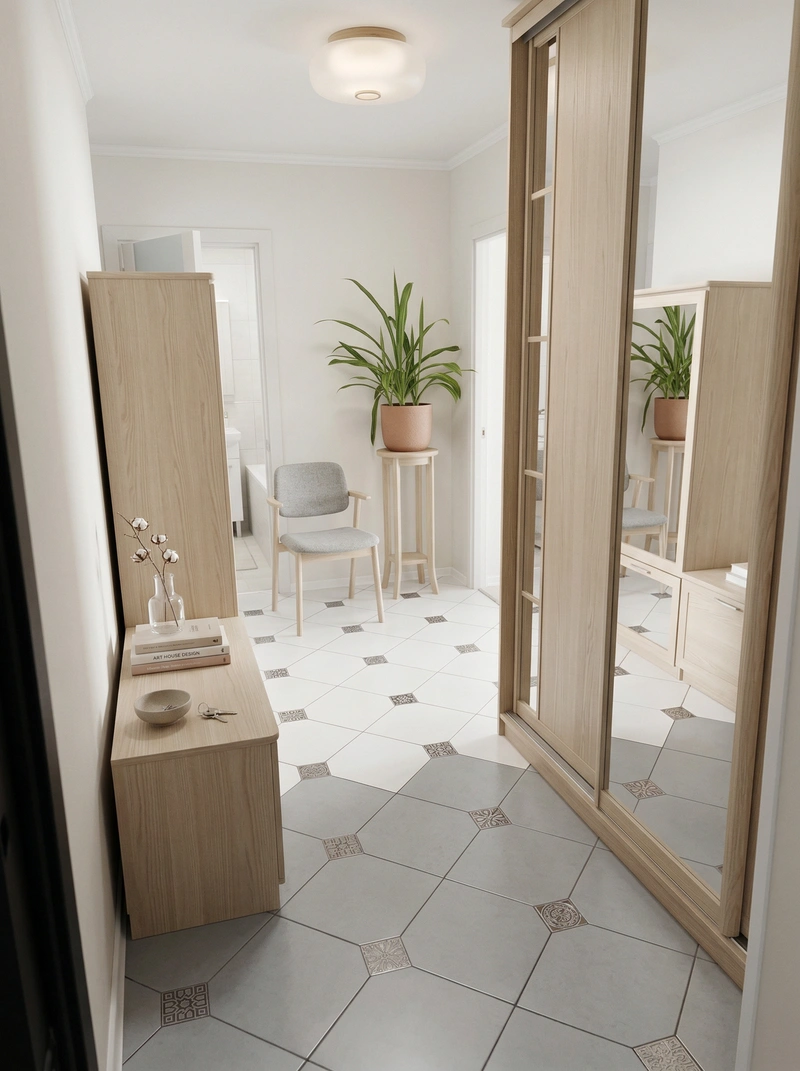 Дизайн интерьера в стиле Сканди — Прихожая от нейросети RoomGPT