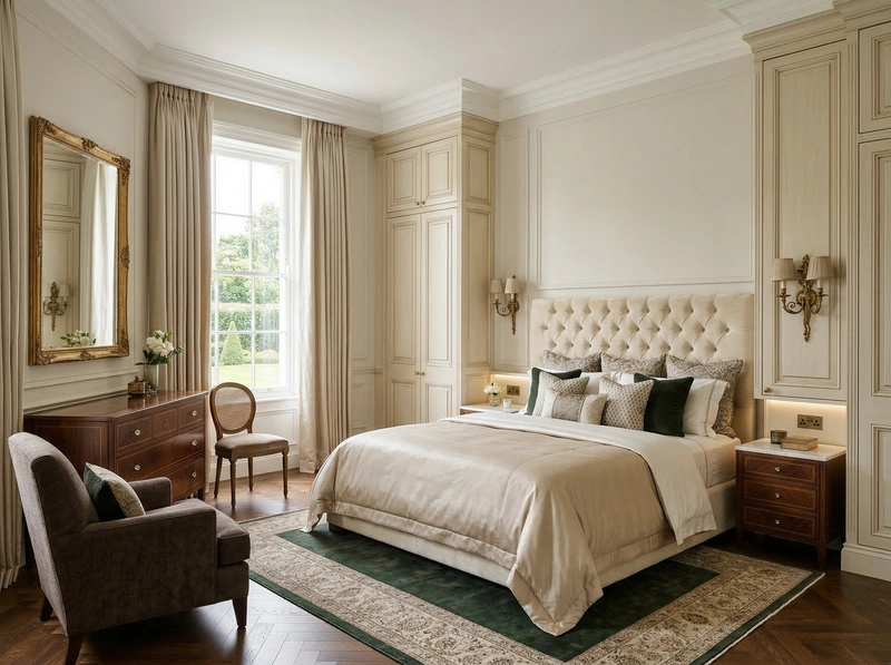 Дизайн интерьера в стиле Классика — Спальня от нейросети RoomGPT