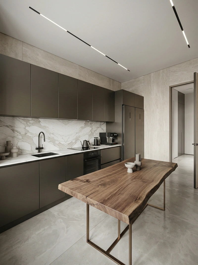 Дизайн кухни в стиле Минимализм — фото интерьера от нейросети RoomGPT