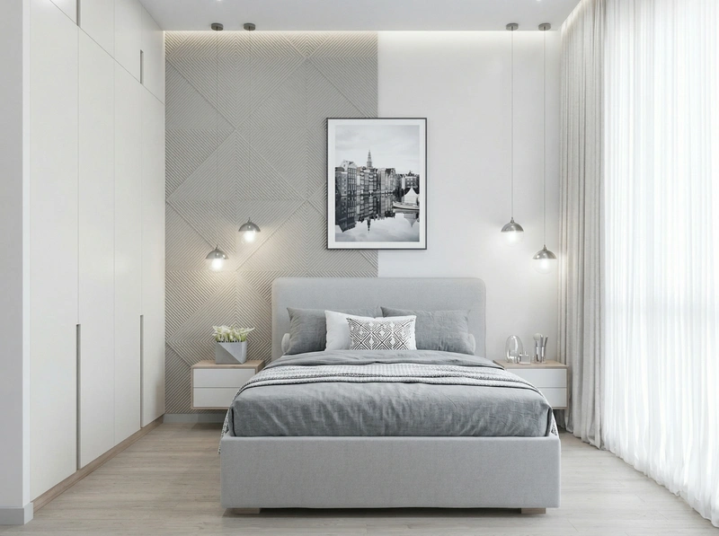 Дизайн спальни в стиле Минимализм — фото интерьера от нейросети RoomGPT