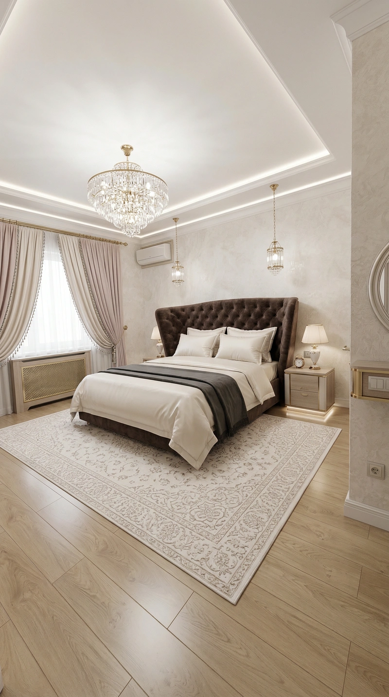 Дизайн интерьера в стиле Неоклассика — Спальня от нейросети RoomGPT