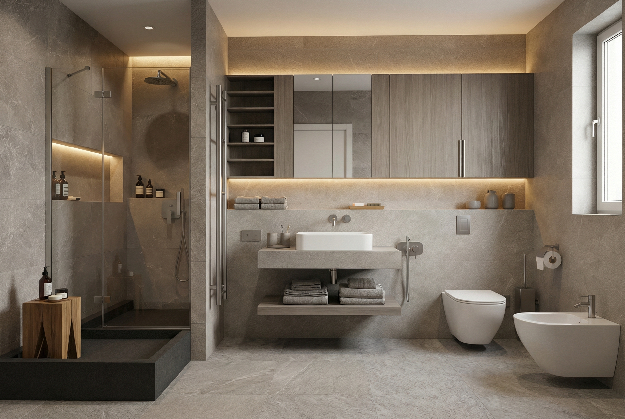 Дизайн ванной в стиле Минимализм — фото интерьера от нейросети RoomGPT