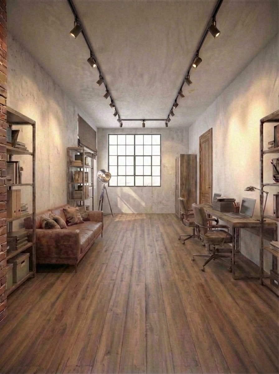 Дизайн гостиной в стиле Лофт — фото интерьера от нейросети RoomGPT