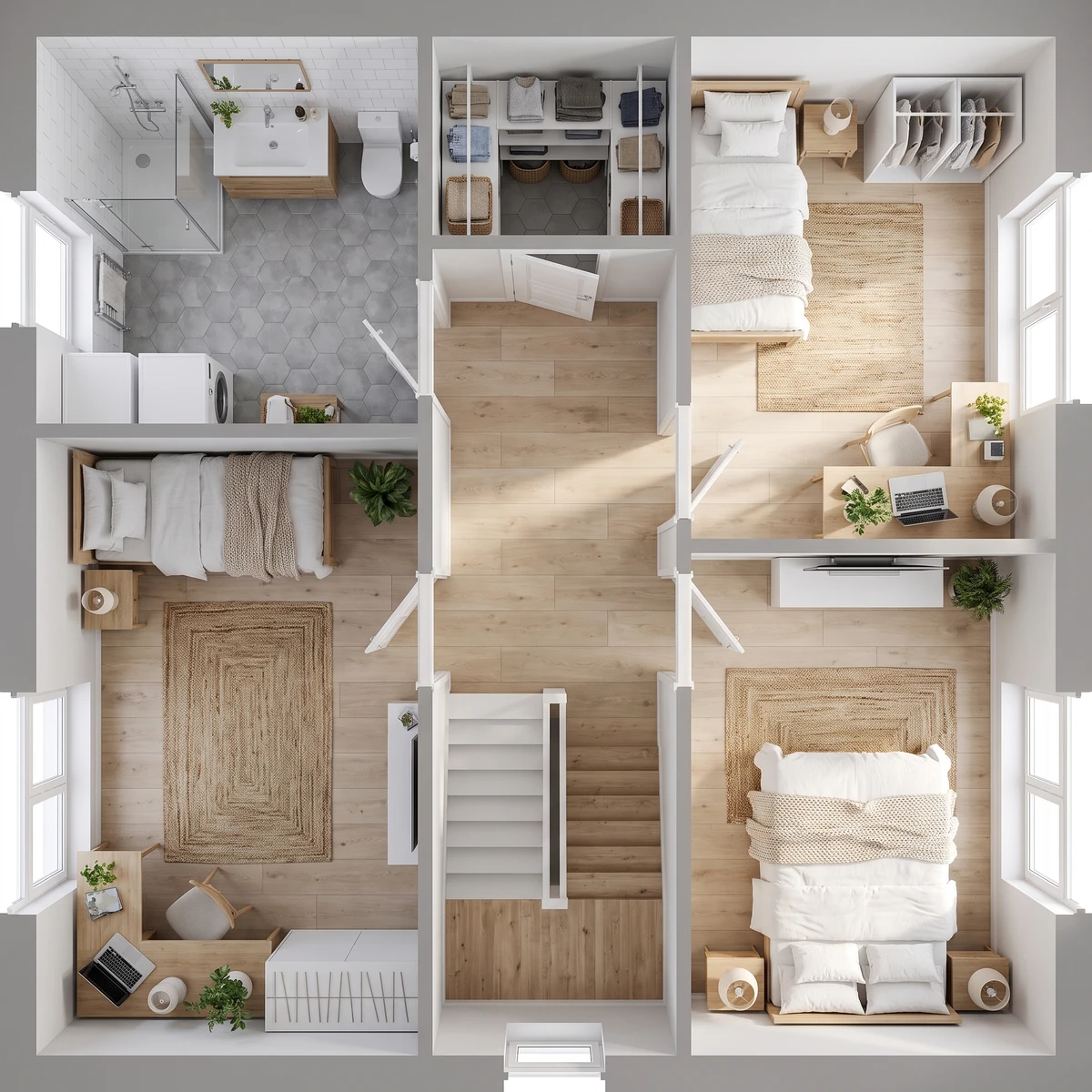 Дизайн гостиной в стиле Сканди — фото интерьера от нейросети RoomGPT
