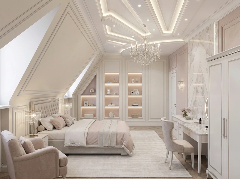 Дизайн детской в стиле Классика — фото интерьера от нейросети RoomGPT