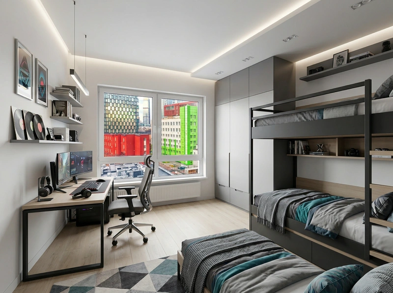 Дизайн гостиной в стиле Контемпорари — фото интерьера от нейросети RoomGPT