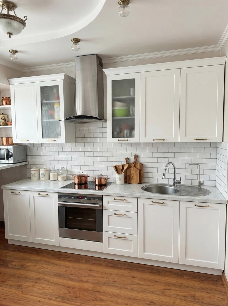 Дизайн кухни в стиле Классика — фото интерьера от нейросети RoomGPT