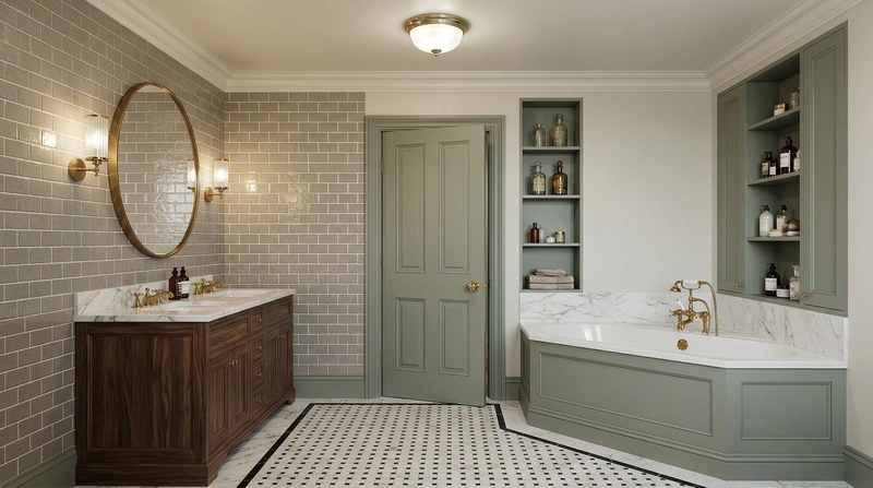 Дизайн интерьера в стиле Классика — Ванная от нейросети RoomGPT