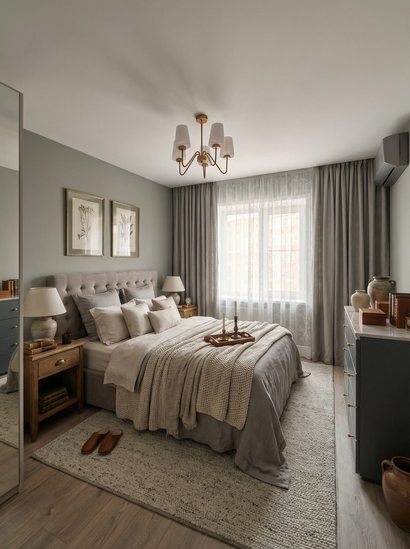 Дизайн интерьера в стиле Хюгге — Спальня от нейросети RoomGPT