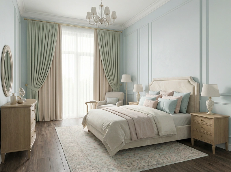 Дизайн интерьера в стиле Классика — Спальня от нейросети RoomGPT
