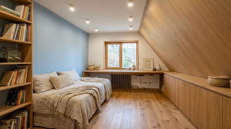 Дизайн детской в стиле Japandi — фото интерьера от нейросети RoomGPT