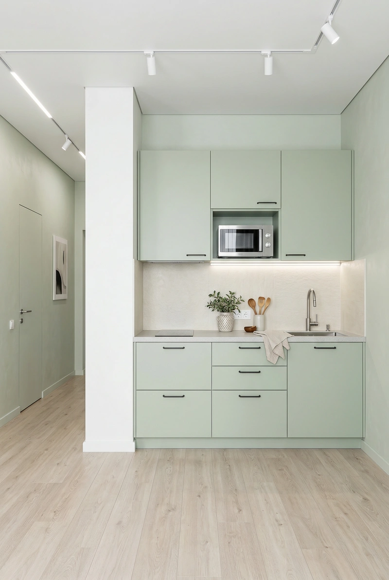 Дизайн интерьера в стиле Сканди — Кухня от нейросети RoomGPT