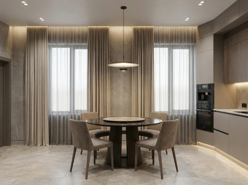 Дизайн интерьера в стиле Минимализм — Кухня от нейросети RoomGPT