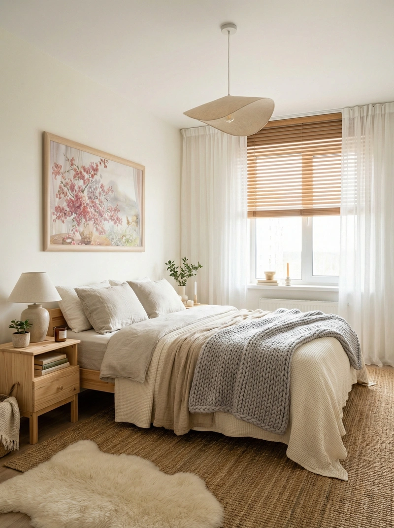 Дизайн интерьера в стиле Хюгге — Гостиная от нейросети RoomGPT