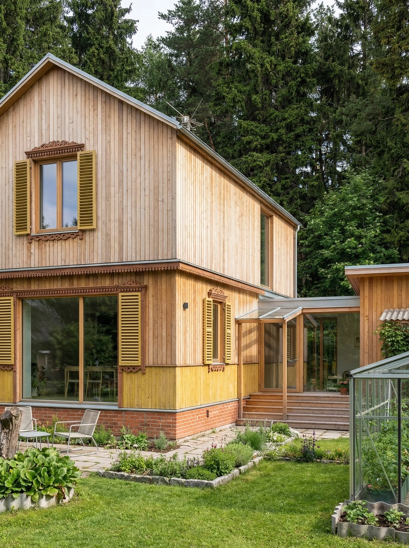 Дизайн интерьера в стиле Сканди — Фасад от нейросети RoomGPT