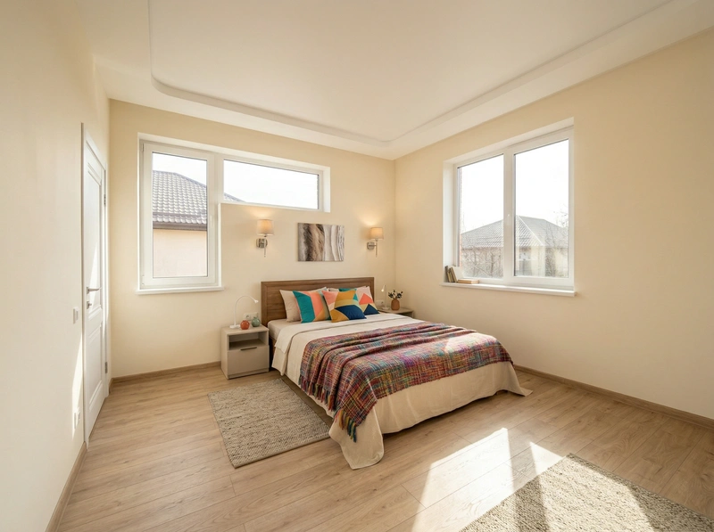 Дизайн спальни в стиле Без стиля — фото интерьера от нейросети RoomGPT