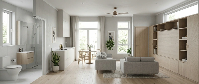 Дизайн гостиной в стиле Сканди — фото интерьера от нейросети RoomGPT