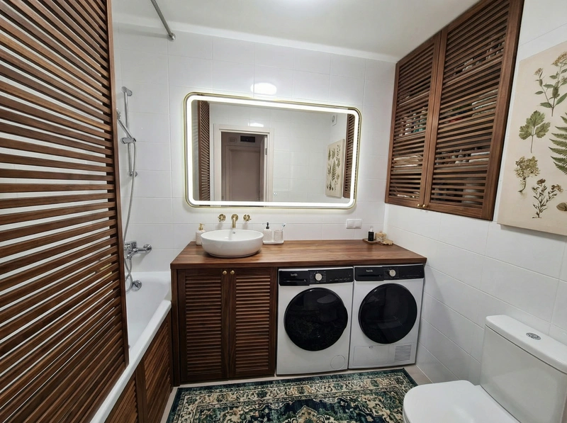 Дизайн ванной в стиле Британский — фото интерьера от нейросети RoomGPT