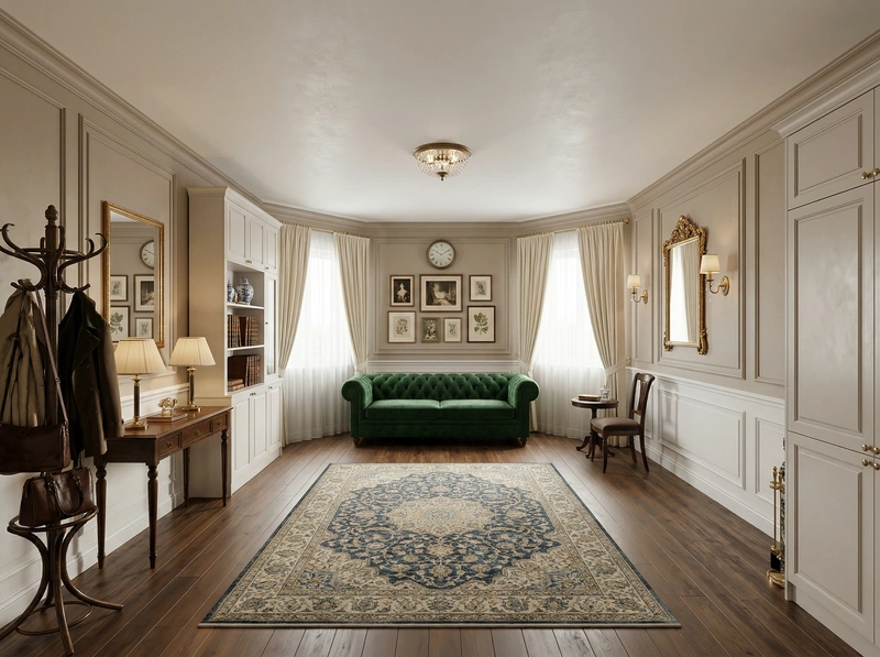 Дизайн интерьера в стиле Классика — Гостиная от нейросети RoomGPT