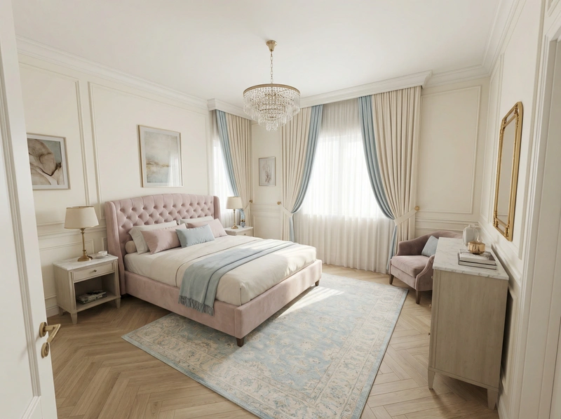 Дизайн интерьера в стиле Классика — Спальня от нейросети RoomGPT
