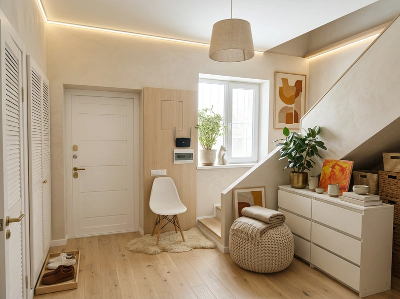 Дизайн интерьера в стиле Хюгге — Прихожая от нейросети RoomGPT