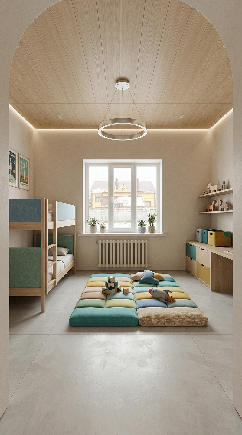 Дизайн детской в стиле Минимализм — фото интерьера от нейросети RoomGPT