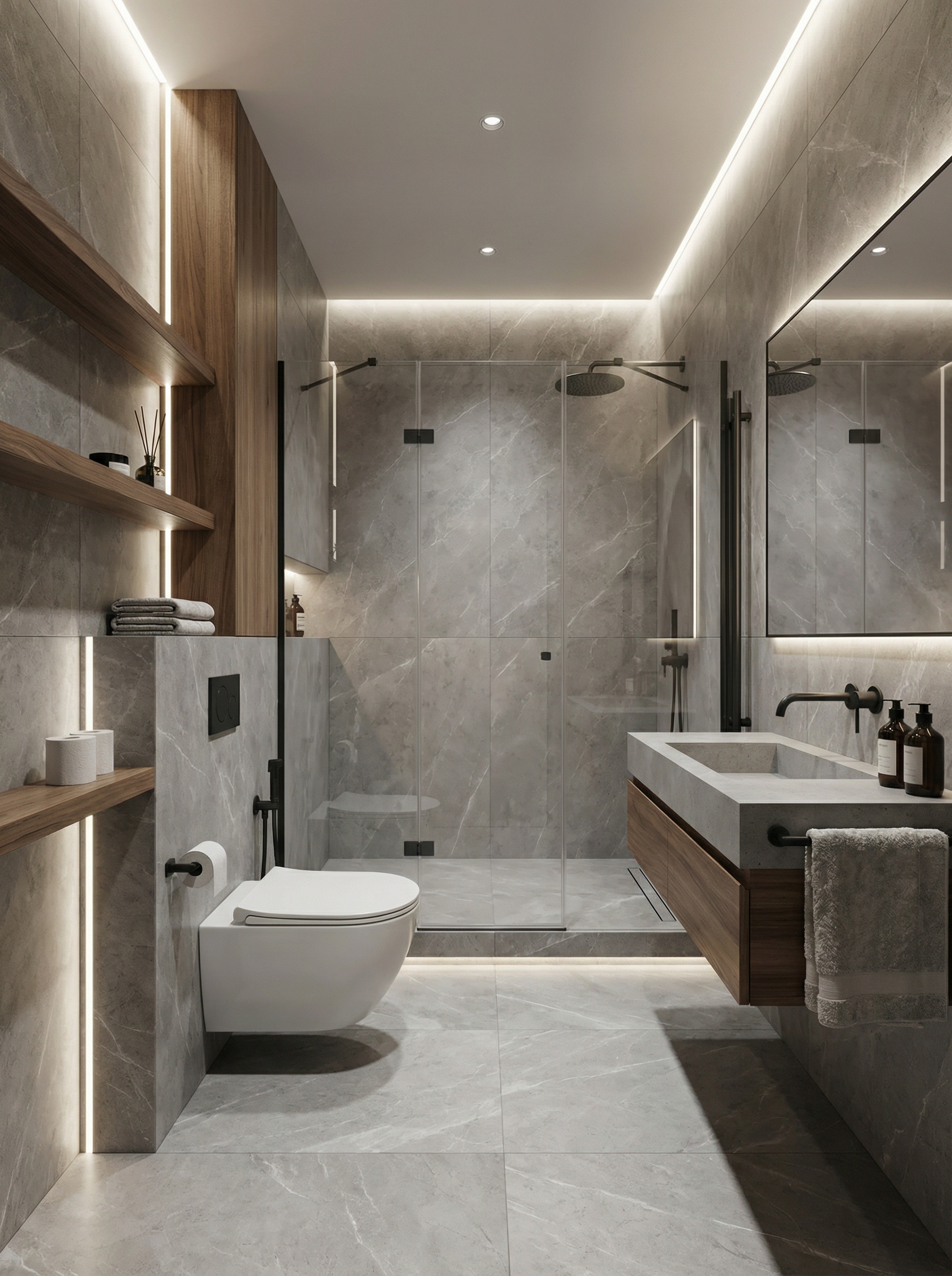 Дизайн ванной в стиле Минимализм — фото интерьера от нейросети RoomGPT