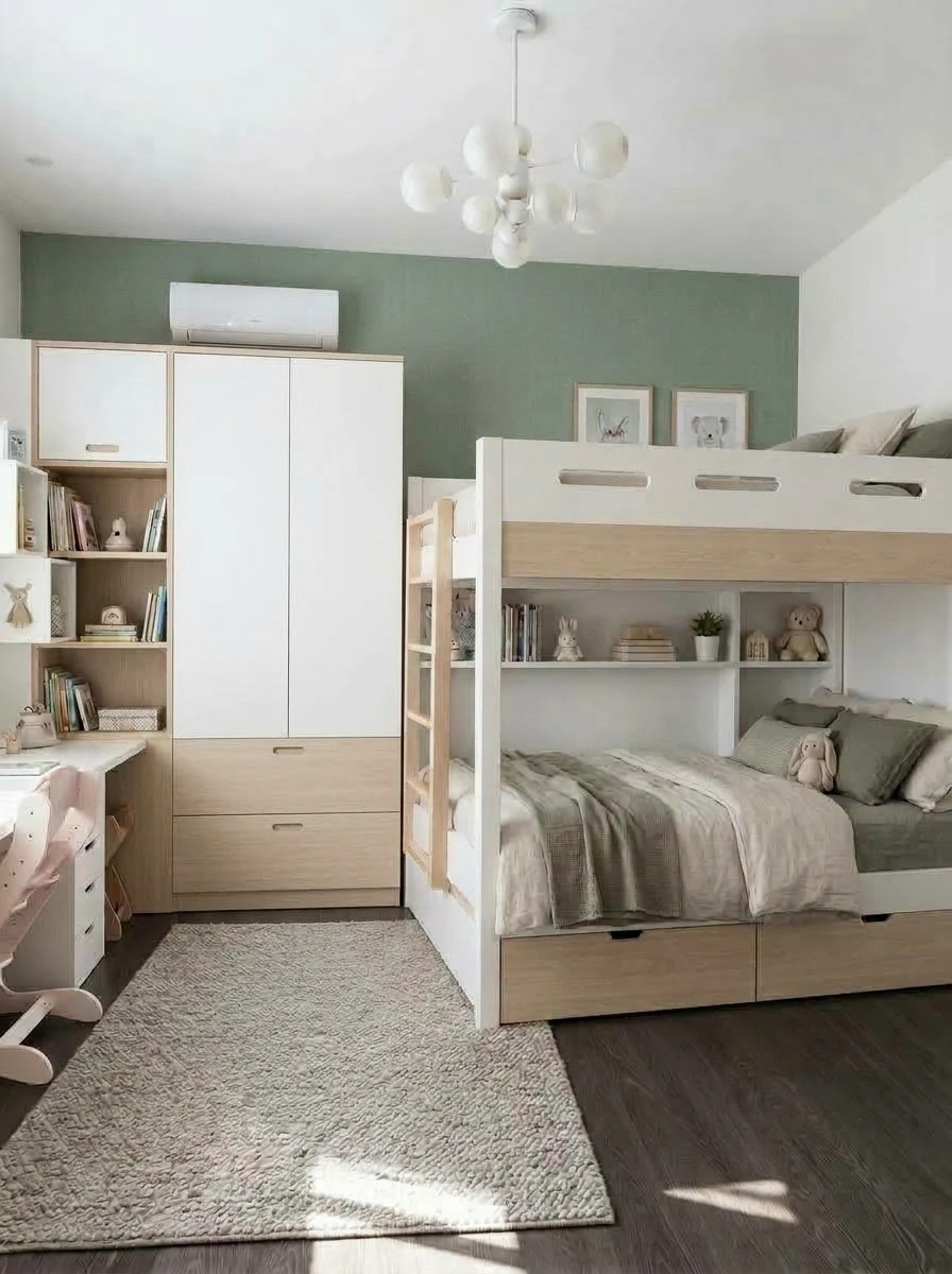 Дизайн детской в стиле Сканди — фото интерьера от нейросети RoomGPT