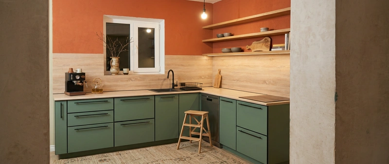 Дизайн кухни в стиле Japandi — фото интерьера от нейросети RoomGPT