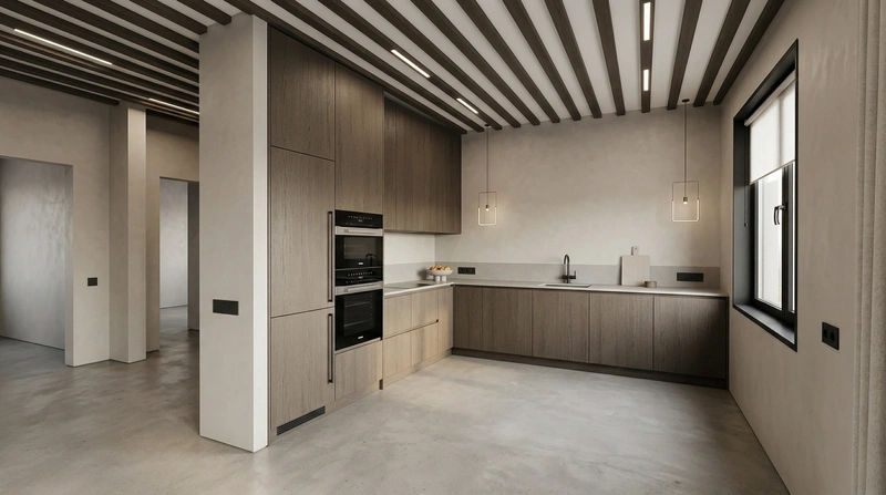 Дизайн кухни в стиле Минимализм — фото интерьера от нейросети RoomGPT