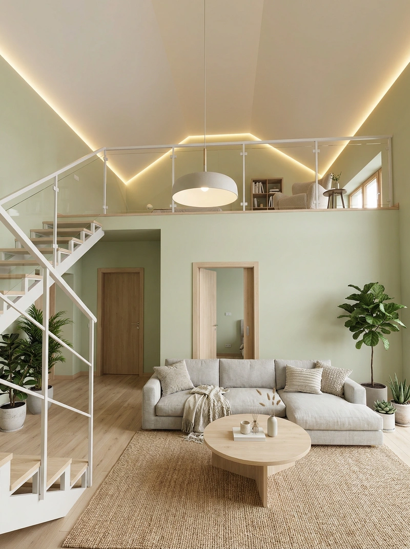 Дизайн гостиной в стиле Сканди — фото интерьера от нейросети RoomGPT