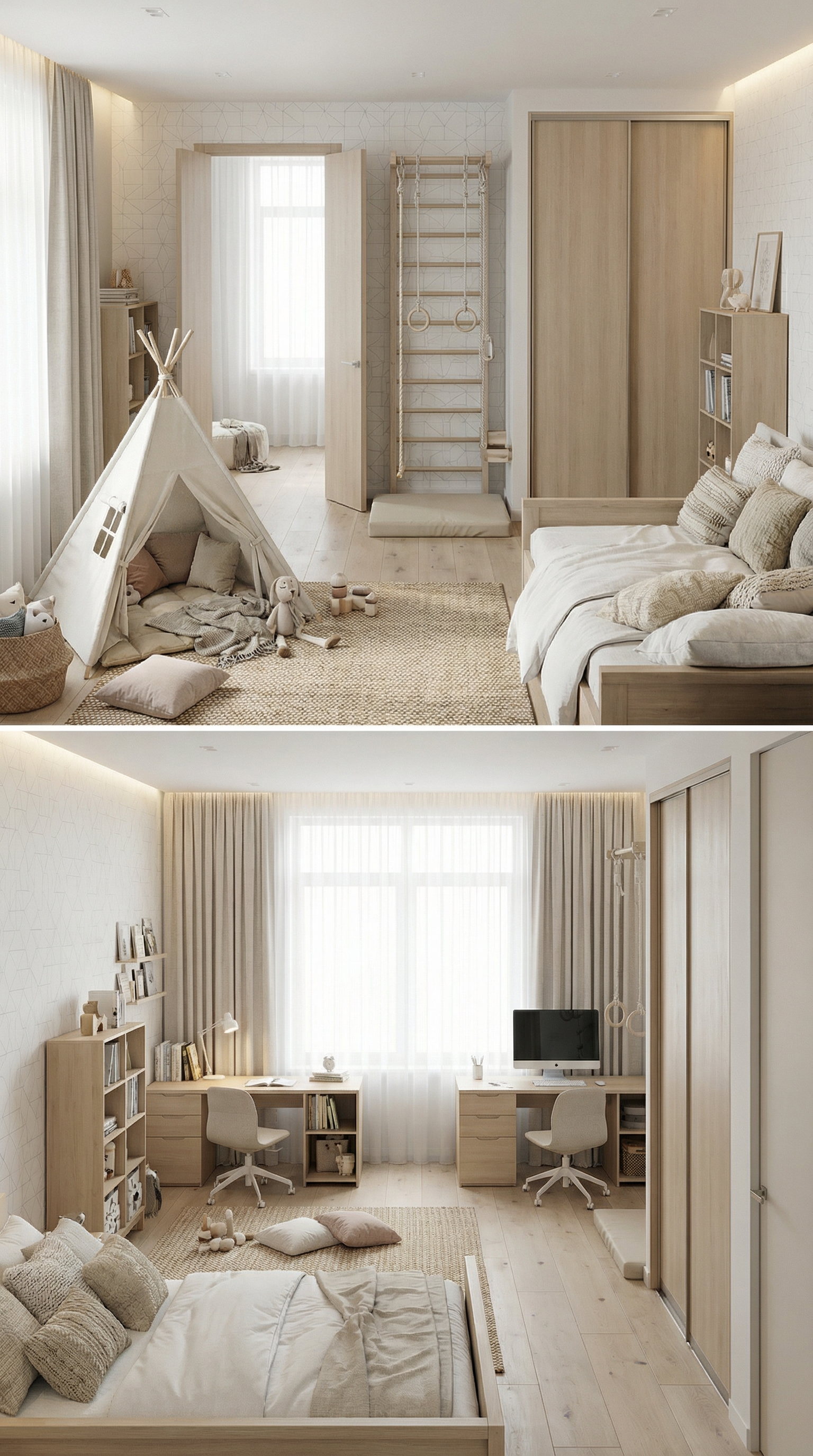 Дизайн детской в стиле Хюгге — фото интерьера от нейросети RoomGPT