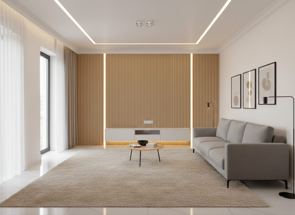 Дизайн гостиной в стиле Минимализм — фото интерьера от нейросети RoomGPT