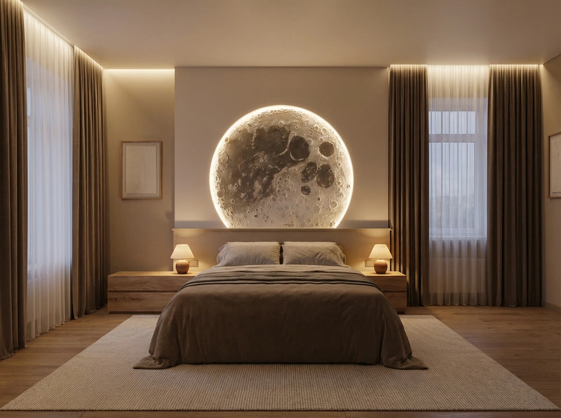 Дизайн спальни в стиле Japandi — фото интерьера от нейросети RoomGPT