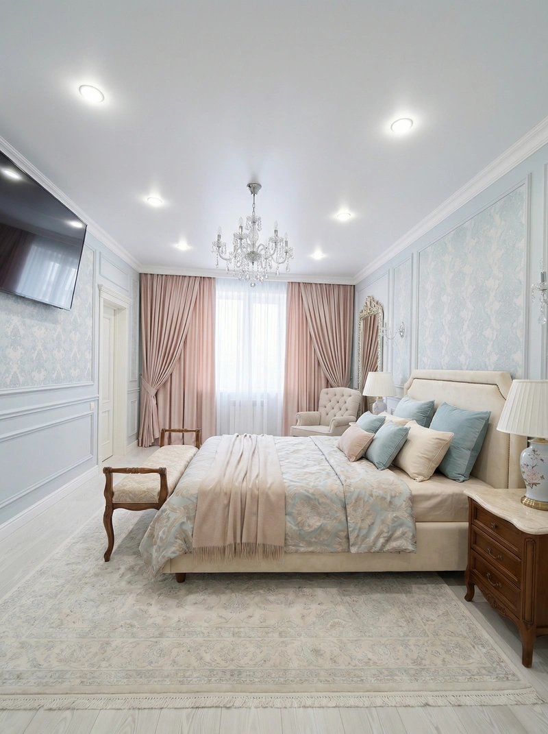 Дизайн интерьера в стиле Классика — Спальня от нейросети RoomGPT