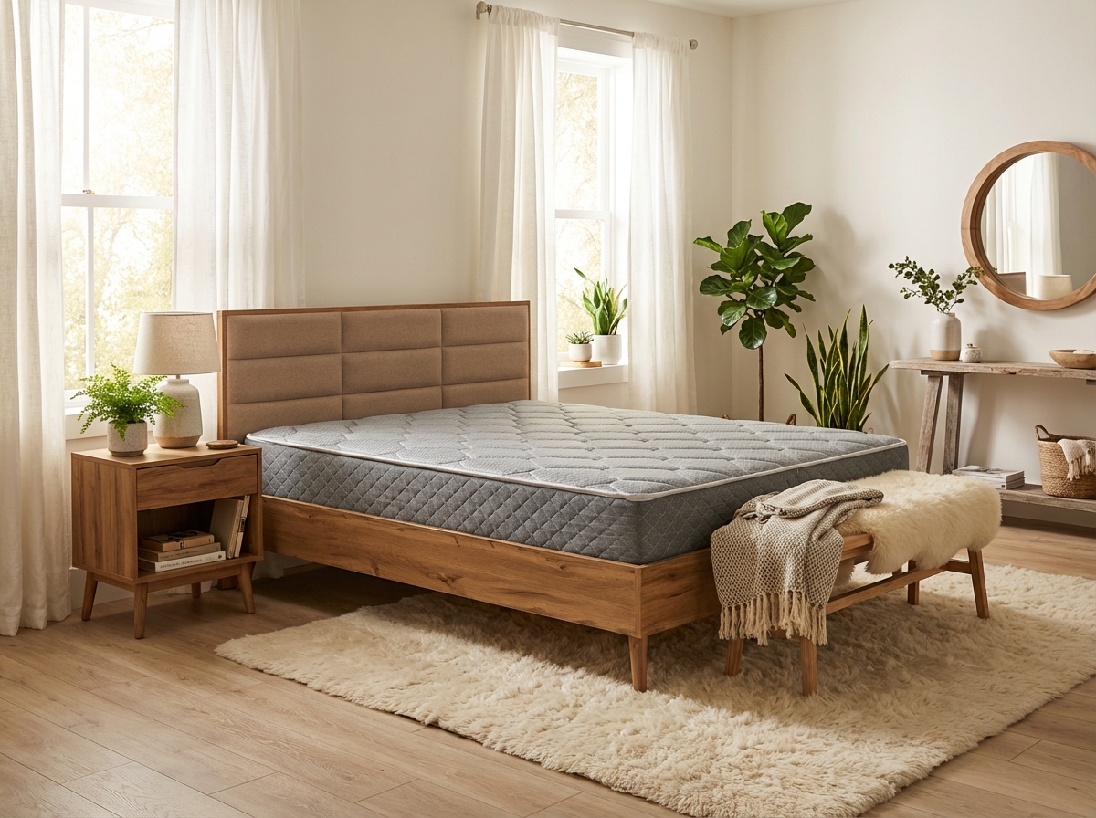 Дизайн спальни в стиле Хюгге — фото интерьера от нейросети RoomGPT