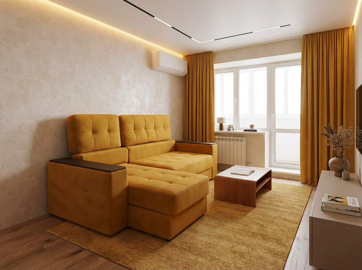 Дизайн гостиной в стиле Минимализм — фото интерьера от нейросети RoomGPT