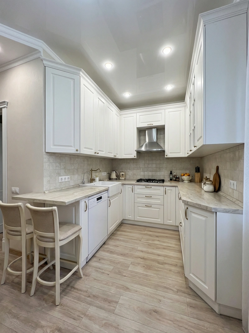 Дизайн интерьера в стиле Классика — Кухня от нейросети RoomGPT