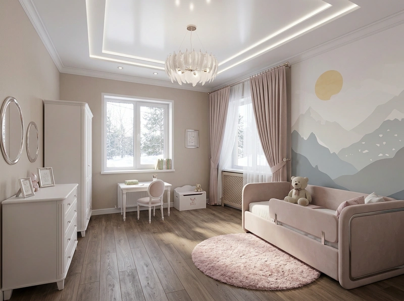 Дизайн интерьера в стиле Неоклассика — Детская от нейросети RoomGPT